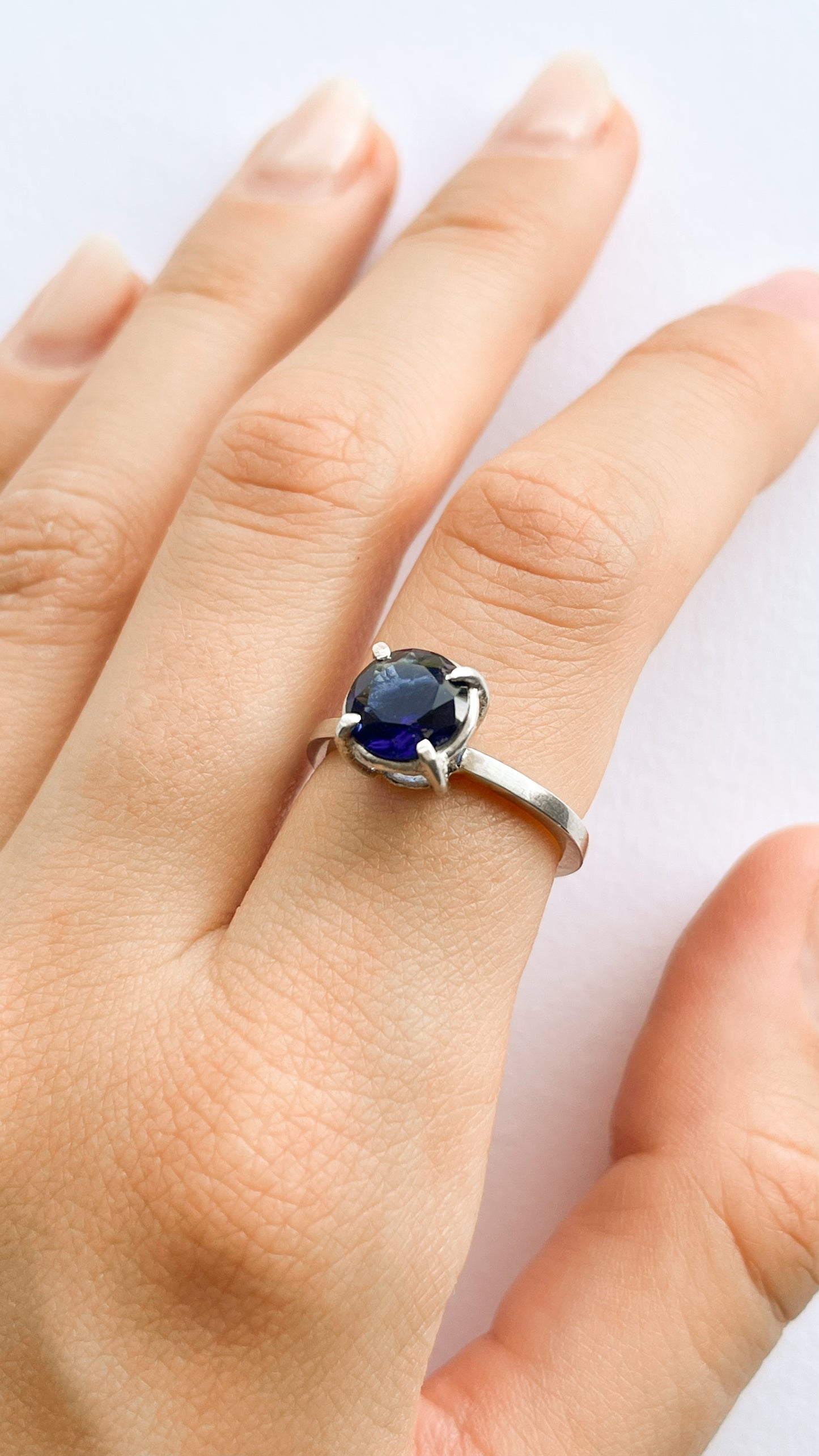 Anillo Zafiro Sintético